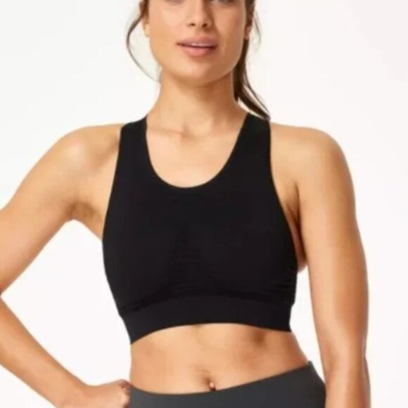 Sweaty Betty London Stamina Workout Black Sports Bra Size Small - Picture 1 of 9
